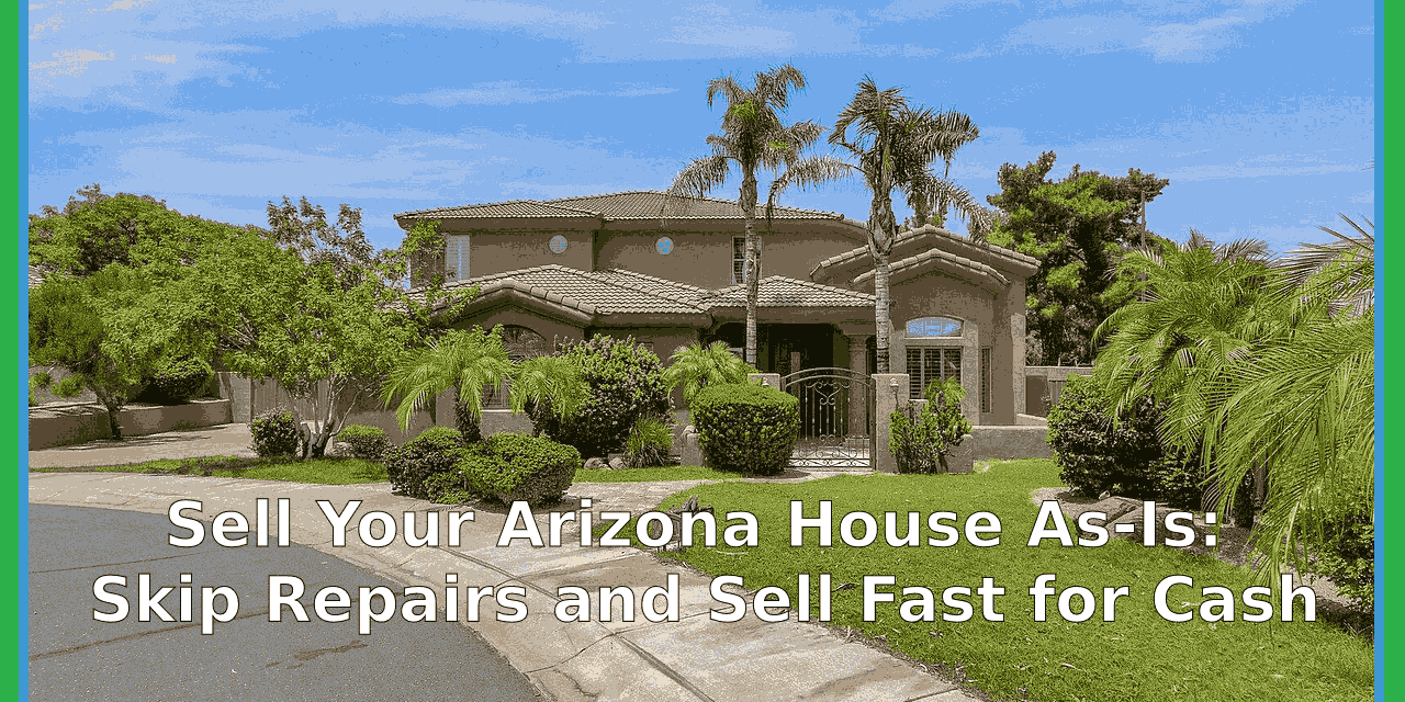 Sell Your Arizona House As-Is: Skip Repairs and Sell Fast for Cash